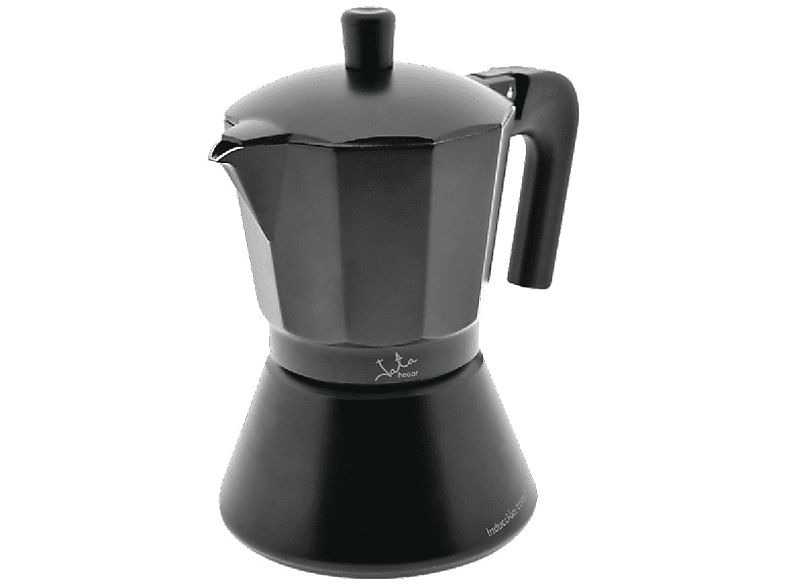 Jata Hogar CFI6, 6 Tazas, Asa sólida, Apta inducción, Negro