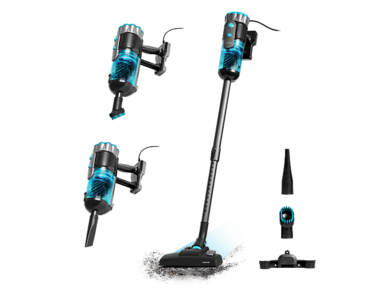 Cecotec Conga PopStar 600 Vital, Con cable, Ciclónico, Sin bolsa, W, 18 kPa, Radio acción 6 m, 500 ml, Negro