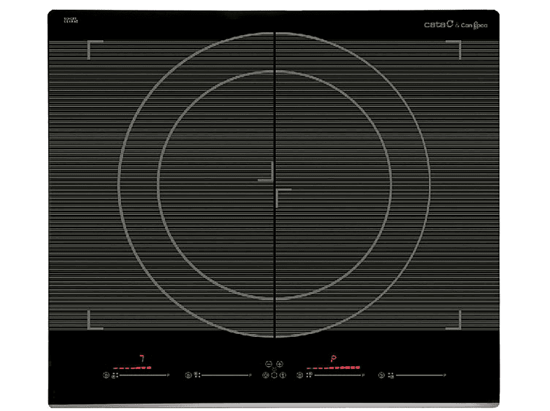 Cata Giga 600 BK, 4 zonas, Zona modular 40 cm, Temporizador, Booster, 59 Negro
