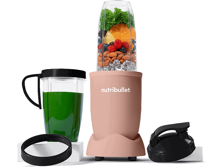 nutribullet Pro Mineral, 900W, Vaso personal, 0.9 l / 0.7 l, Cuchilla acero inoxidable, Sin BPA, Arcilla mate