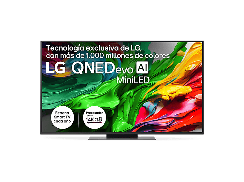 LG 55QNED87A6B, UHD 4K, Procesador Inteligente α8 AI Processor 4K Gen2, Smart TV, DVB-T2 (H.265), Ashed Blue