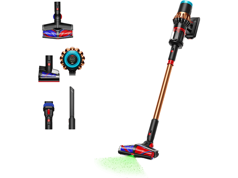 Dyson V16 Piston Animal™, Potencia succión 315 AW, Autonomía 70 min, Antienredos, Black/Cooper