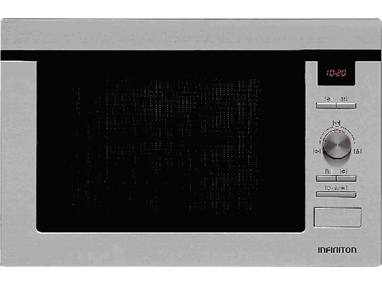 Microondas integrable – Infiniton IMW-1625, 25L, Plato de 31,5 cm, 900W, Control digital, Inox