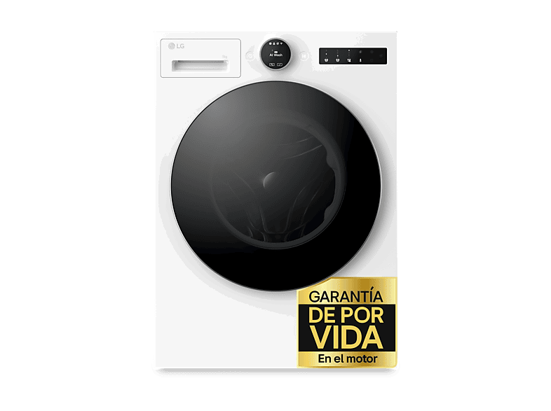 LG F4X7009TWS, 9 kg, 1400 rpm, 23 programas, TurboWash 360º, ThinQ™, Blanco
