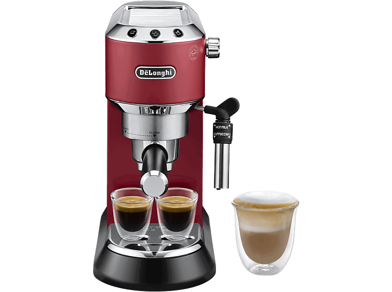 De'Longhi Dedica EC685.R, 1300 W, 15 bar, Thermoblock, Espresso manual, Función 2 tazas, Rojo