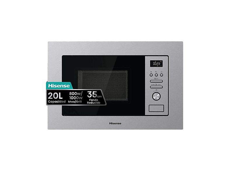 Hisense BIM320G41X, 1000 W, 5 niveles, Auto-Limpieza, 20 l, Inox