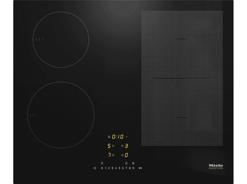 Miele KM 7466 FL 125 Edition, 3 zonas, Zona grande 23 cm, Zonas PoweFlex, 62 Negro