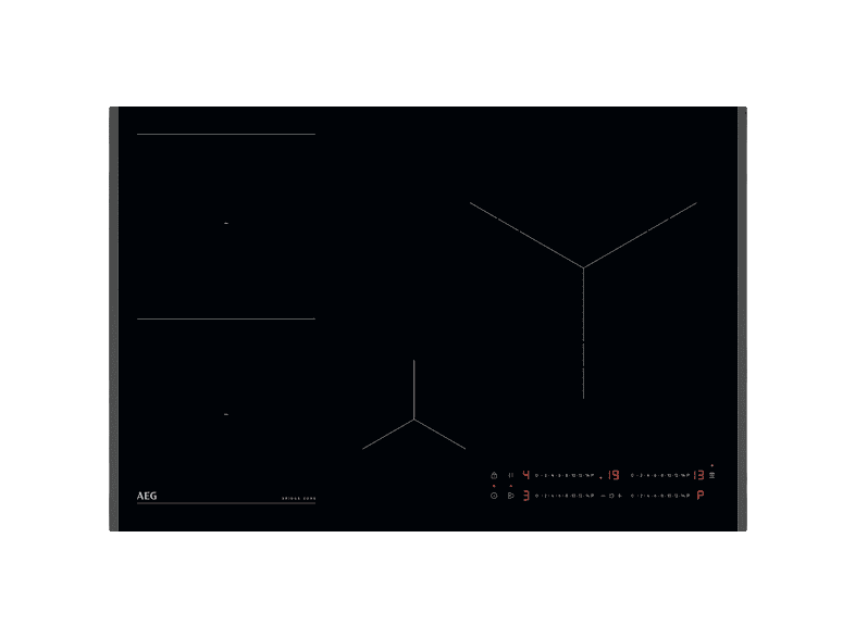 AEG TO84IU0FFB, 4 zonas, zona grande 32 cm, Función Puente, Mandos independientes, 78 Negro