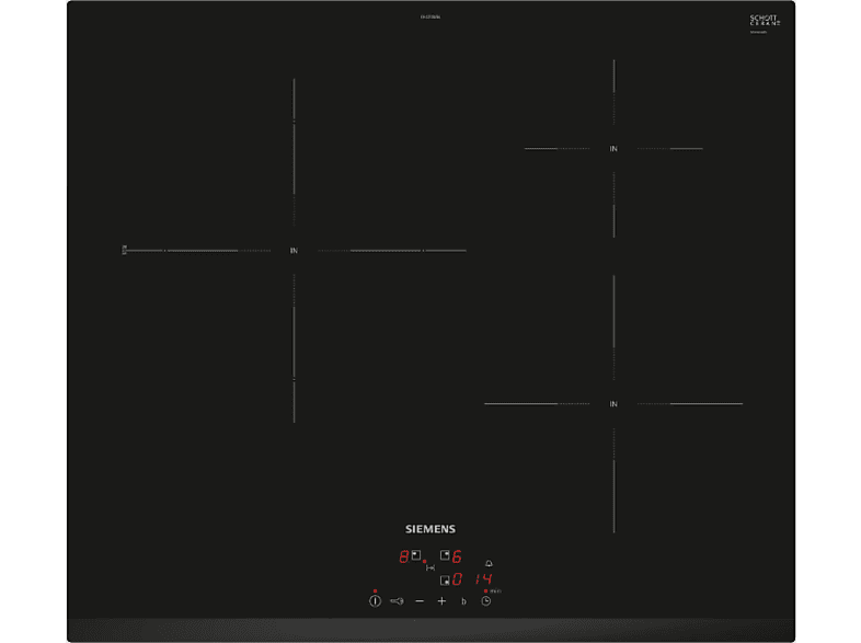 Siemens EH631BJB6E, 3 Zonas, 28 cm, 59.2 PowerBoost, Negro