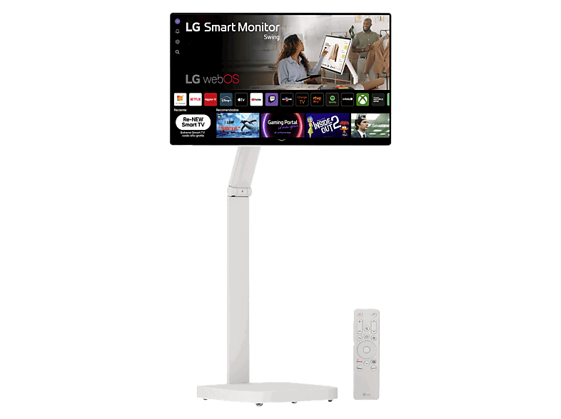 LG Smart Monitor Swing 32U889SA-W, UHD 4K, Táctil, TV, IPS, USB Tipo-C, webOS 24, Blanco