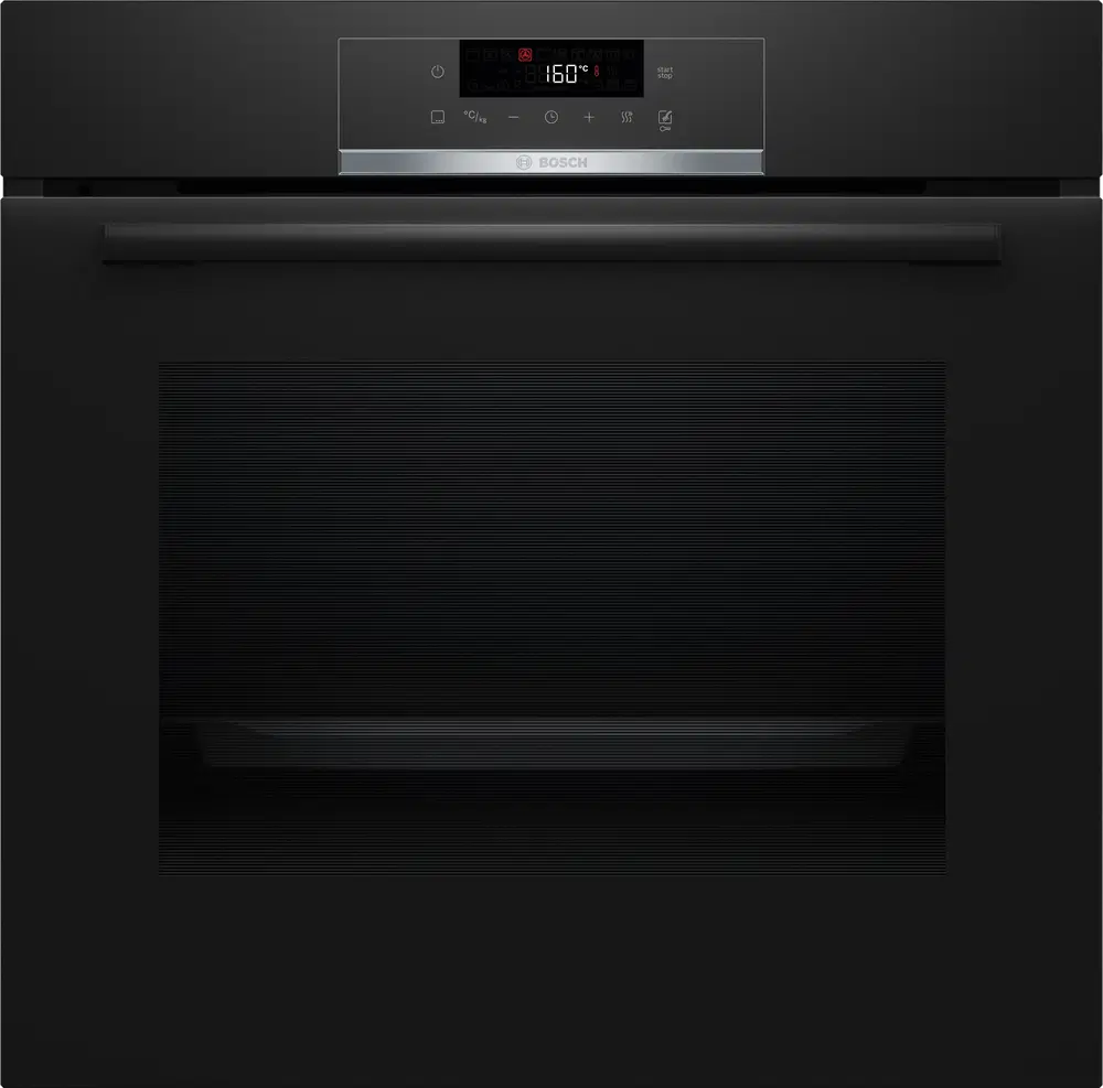 Bosch HBA572EB3, Serie 4, Multifunción, Pirolítico, 71 l, 3D Hotair, Función Air Fry, 60 cm, Negro