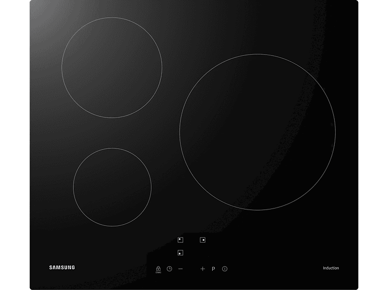 Samsung NZ63M3NM1BB/UR, 3 zonas, 28cm, Power Boost, 59cm, Negro