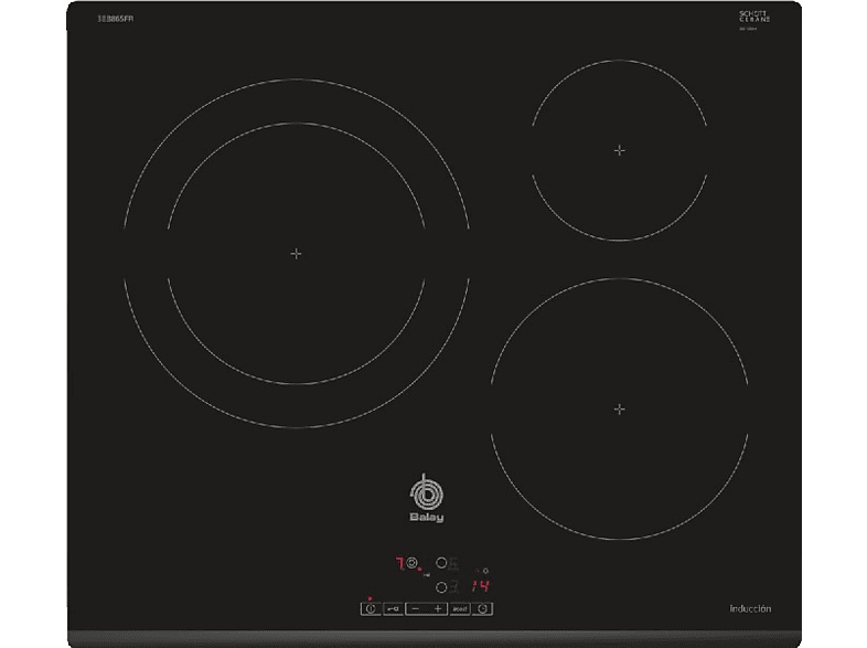 Balay 3EB865FR, Eléctrica, Inducción, 3 zonas, 28 cm