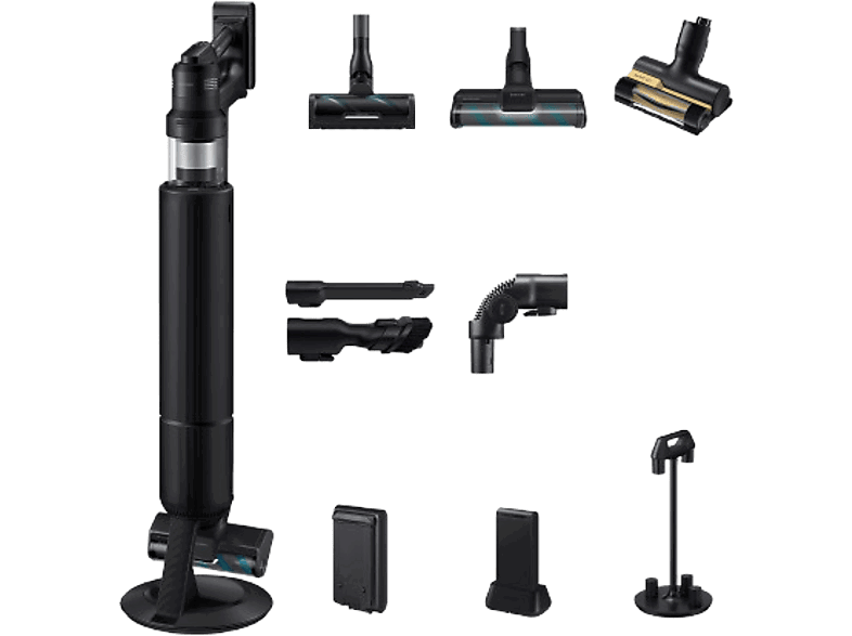 Samsung Bespoke AI Jet Ultra 400WA VS90F40DEK/WA, con cepillo para mascotas y filttro HEPA, 25.2 V, 160 min, Negro