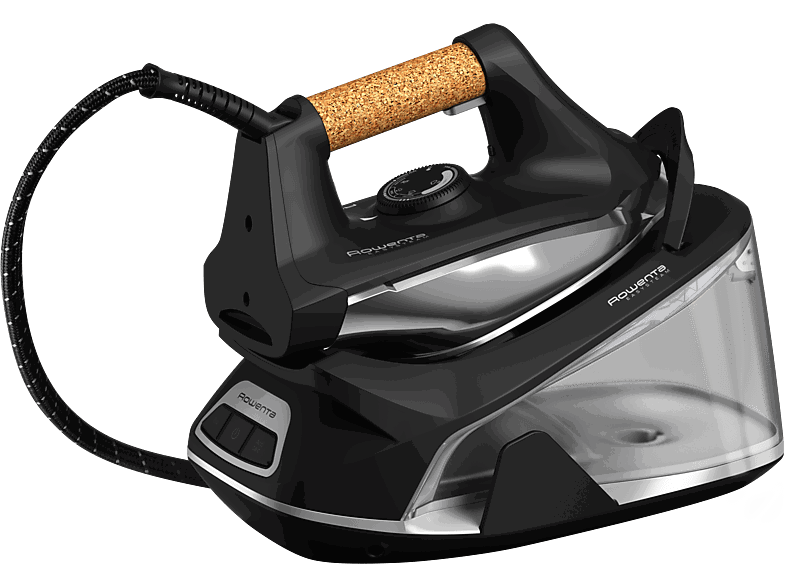 Rowenta Easy Steam VR7361F0, 2400W, 5.9 bar, 1.4 L, 280 g/min, Suela Airglide, Función vapor vertical, Eco, Negro y aluminio