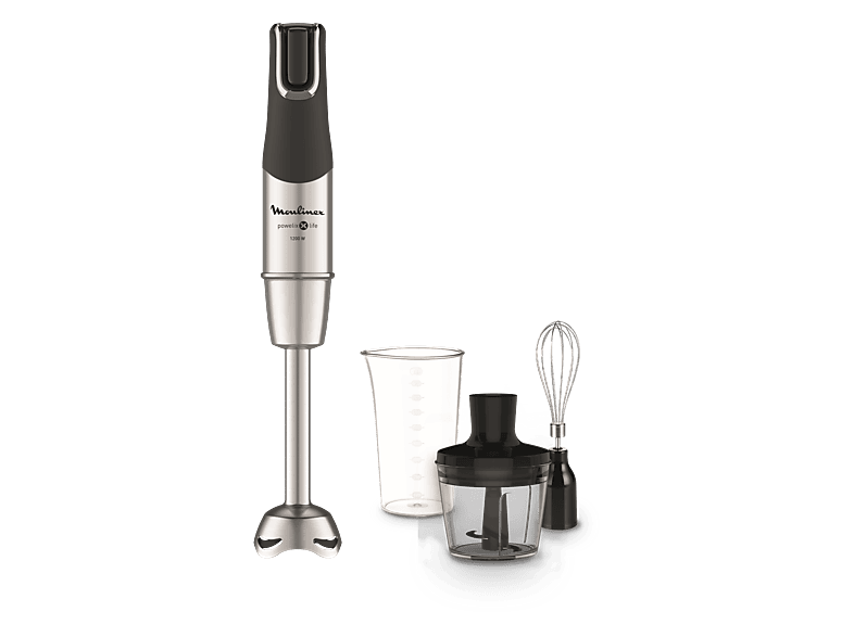 Moulinex Powelix Life DD953D, 3 en 1, 1200 W, Tecnología Powelix, 4 Cuchillas, Velocidad Gradual, Acces. Incluidos, Acero Inox.