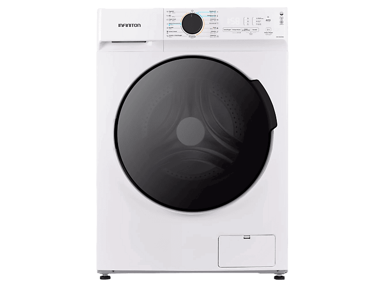 Infiniton WSD-G8A6D4BN, 8 kg/6 kg, 1400 rpm, Inverter, Anti Microbic Technology, Blanco