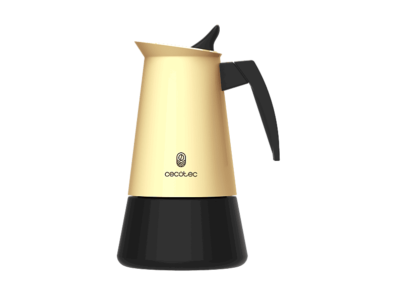 Cecotec Piccolina 600 Beige, 300 ml, Capacidad 6 tazas, Válvula de seguridad, Filtro alta calidad, Acero inoxidable, Beige