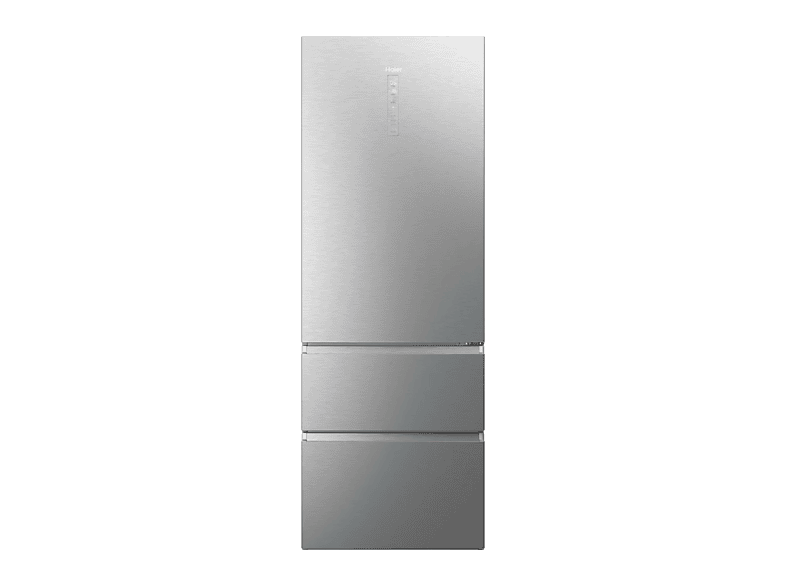 Haier HTW7720CNMM, No Frost, 200.6 cm Altura, 486L, 3 Puertas, WiFi+Bluetooth, Inox Platino