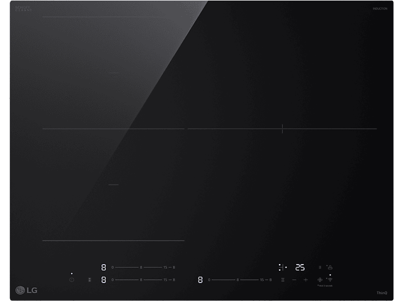 LG CBIZ2432B, 3 Zonas, 1 Zona Flex, Ancho 59 cm, Cristal Negro