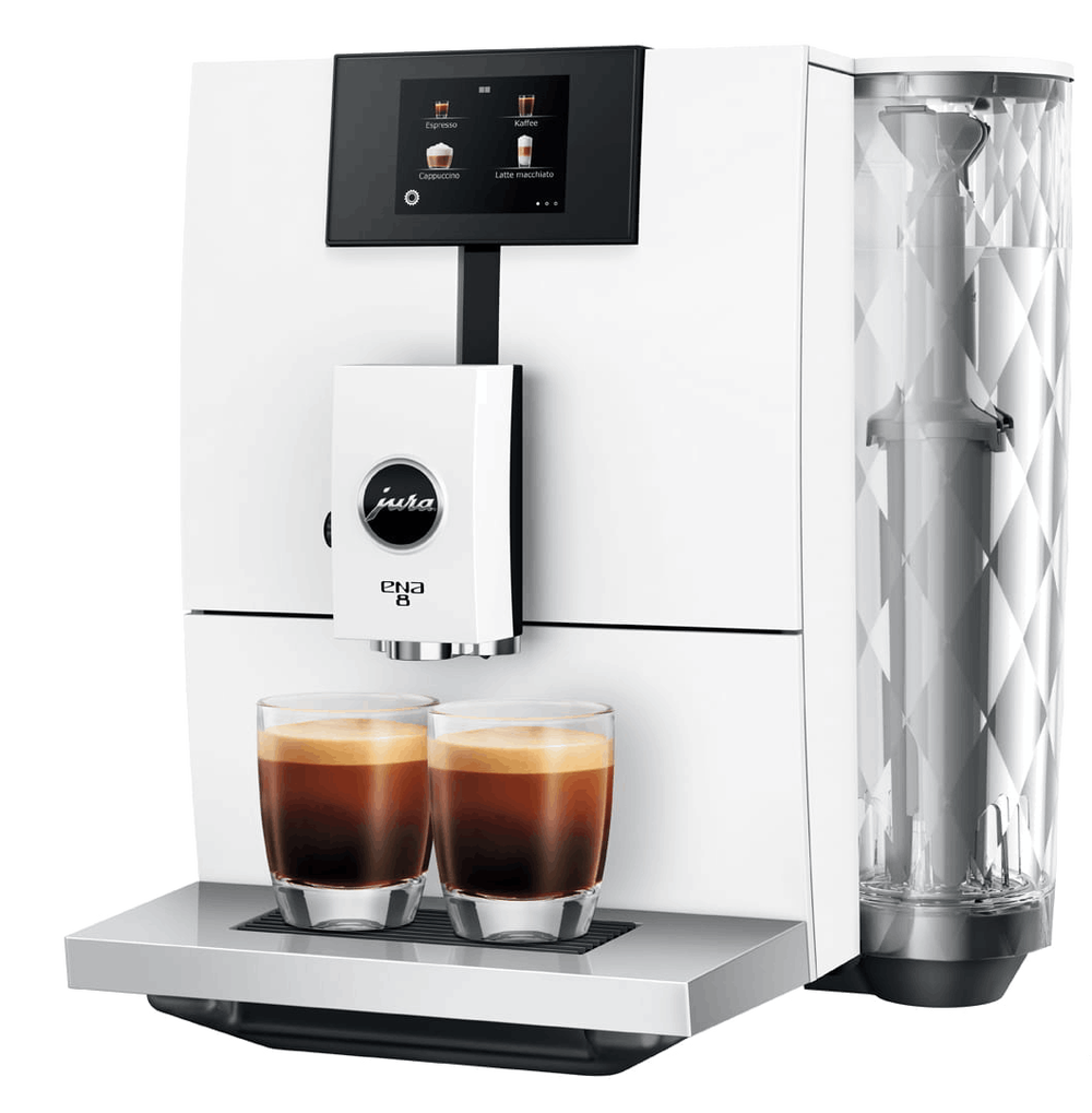 Jura Ena 8 Full Nordic EC, 15 bar, 1450W, 2 tazas, Espuma fina, Café en grano, WiFi, Blanco