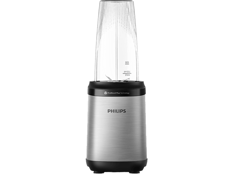Philips HR2764/00, 800 W, 0.7 L, Cuchillas ProBlend Plus, Negro, Acero inoxidable