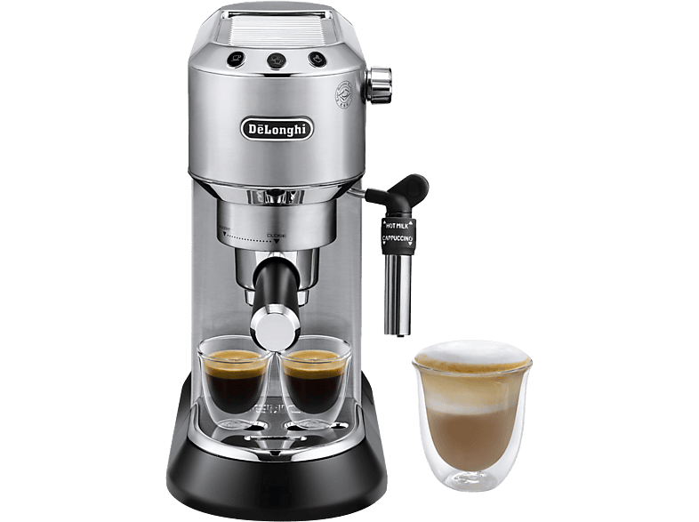De'Longhi Dedica EC685.M, 1300 W, 15 bar, Thermoblock, Espresso manual, Función 2 tazas, Metalizado