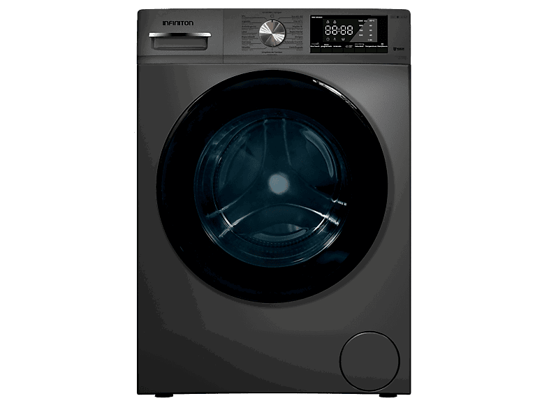 Infiniton WM-S84ADX, 8 kg, 1400 rpm, 15 programas, Vapor Care, Dark Inox