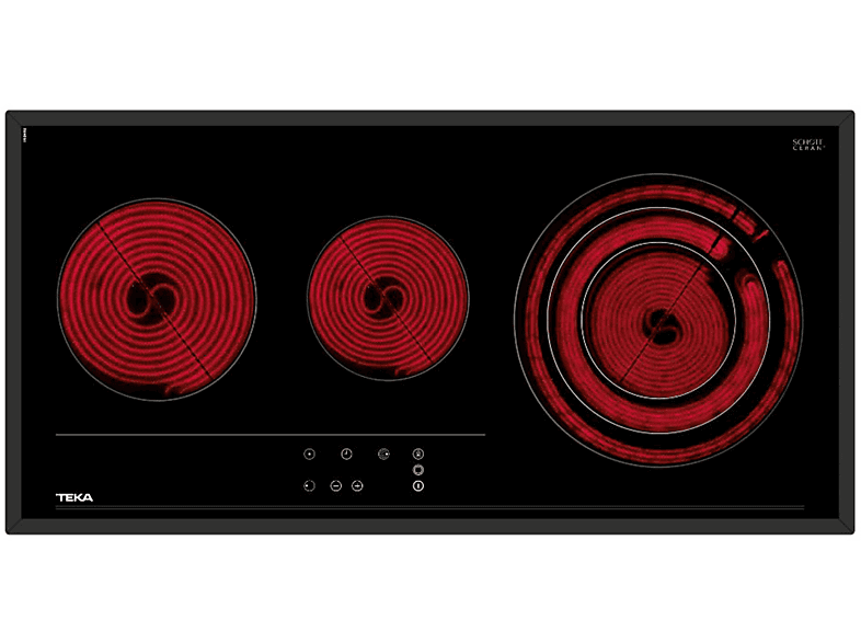 Teka TRC 83631, 3 zonas, Zona grande 27 cm, Touch Control, 80 Negro