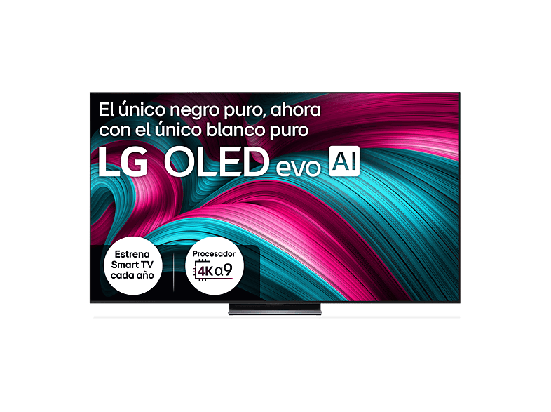 LG OLED83C54LA, 4K, Procesador Inteligente α9 AI Processor 4K Gen8, Smart TV, DVB-T2 (H.265), Negro
