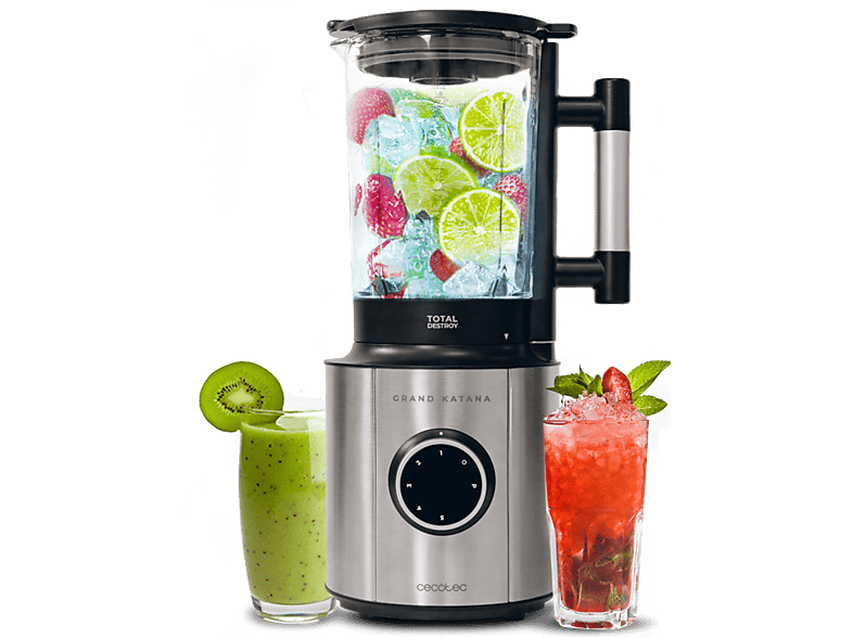 Cecotec Grand Katana 2700MAX Total Destroy B, 1800W, 1.8 l, 8 cuchillas, 5 veloc, Jarra termoresistente, Apto lavavajillas, Black