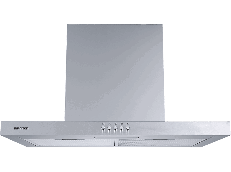 Infiniton CMPT-TSH6B40, 3 Niveles de Ventilador, 400m³/h, Ancho 60 cm, T-Invertida, 2 Luces LED, Acero Inoxidable