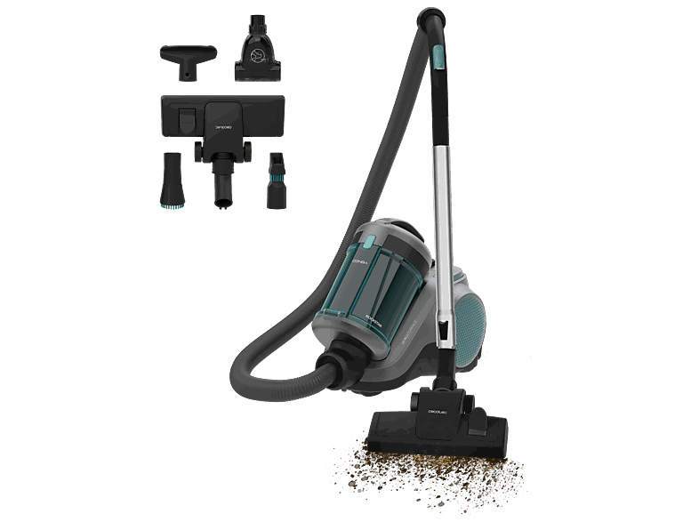 Cecotec Conga Rockstar Cyclonic Powerbag, 900 W, 20 kPa, Híbrido con/sin bolsa, Filtro alta eficiencia, Multicolor