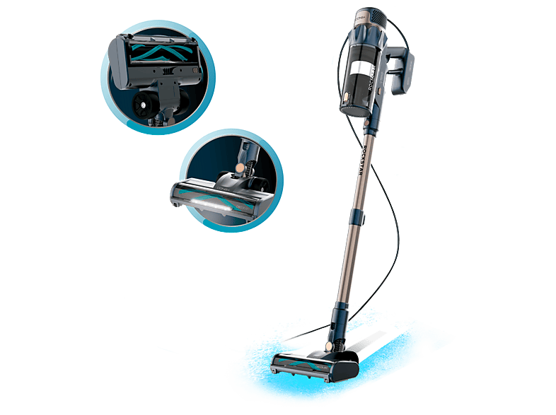 Cecotec Conga Rockstar 800 Powerhead Titán, 600W, 15 kPa, Cepillo motorizado, Filtro HEPA, Depósito de 700 ml, Multicolor