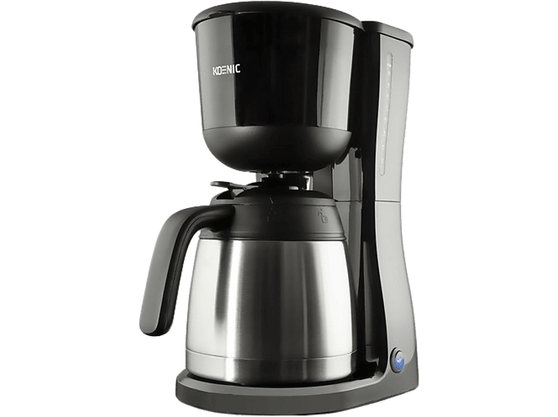 KOENIC KCM 2220 B, 1.25 l, 900W, Hasta 12 tazas, Inox/Negro