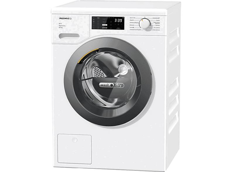 Miele WTD 160 WCS, 8 kg/5 kg, 1600 rpm, Motor ProfiEco, AddLoad, Tambor protector, Blanco