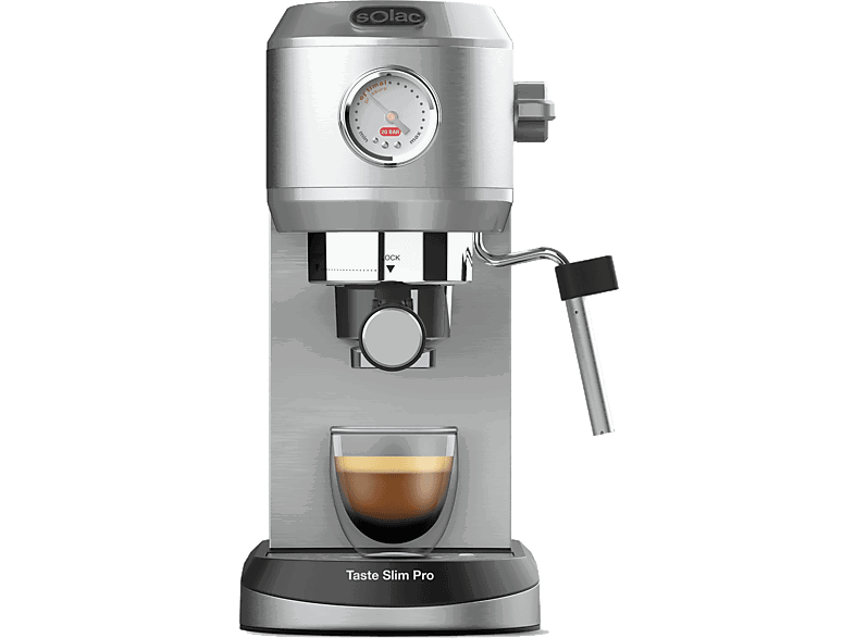 Solac CE4520, Sistema Double Cream, Filtro para 1 ó 2 tazas, 20 Bar, 1350 V, Gris
