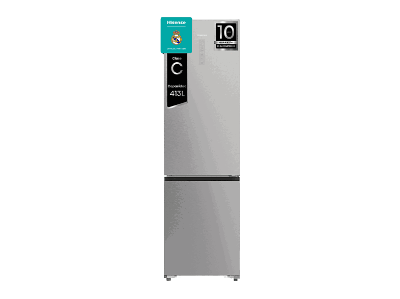 Hisense RB5P410SACC , No Frost, Wi Fi, Ventilación inferior, Multi Air Flow, 200.3 cm, 413 l, Inox