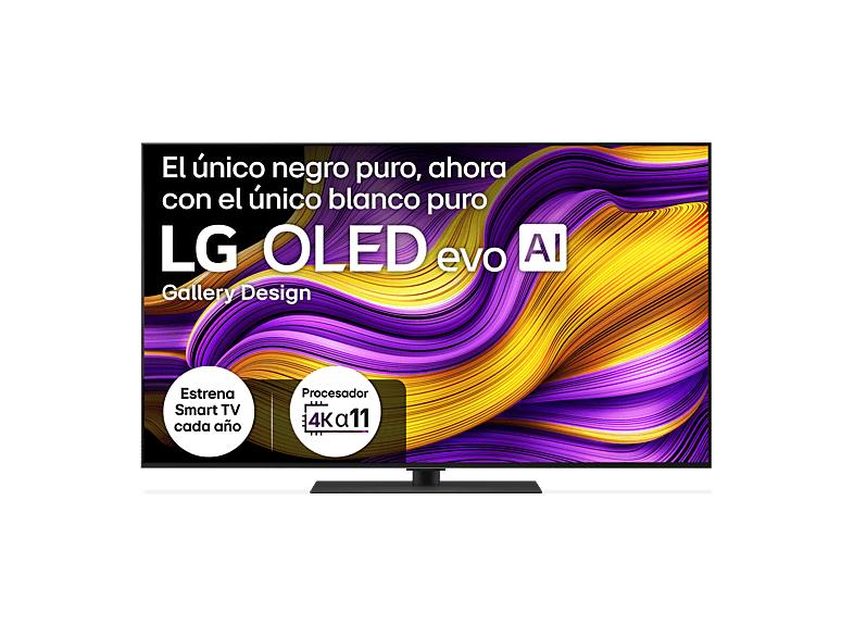 LG OLED55G56LS, 4K, Procesador Inteligente α11 AI Processor 4K Gen2, Smart TV, DVB-T2 (H.265), Rocky Black