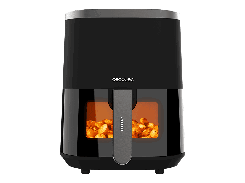 Cecotec Cecofry Fantastik Window 4000, 1400 W, 9 Menús, Control Táctil, Tecnología PerfectCook, 80-200ºC, 4 L, Negro