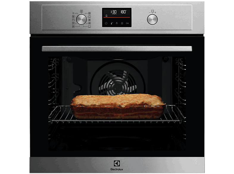 Electrolux EOF4P56X, Multifunción, Pirolítico, 72 l, Anillo térmico, 60 cm, Inox