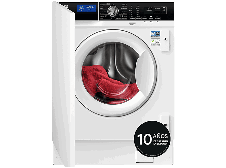 AEG LFN7G8434F, 8 kg, 1400 rpm, Tecnología ProSense, Función Vapor, Sin panelar