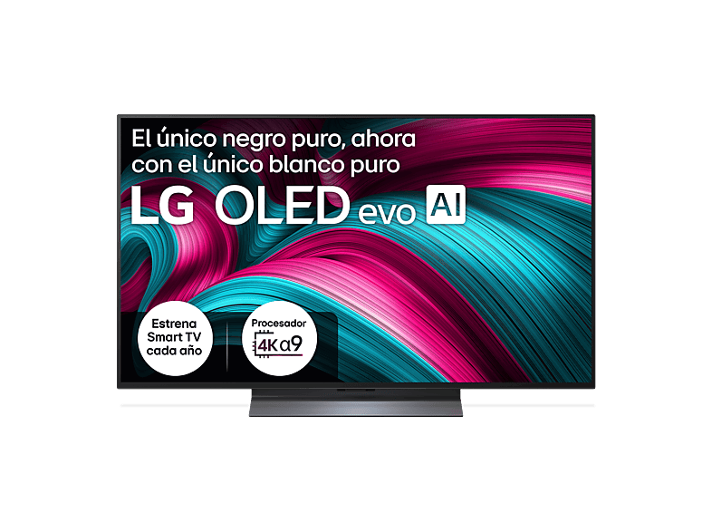 LG OLED48C55LA, 4K, Procesador Inteligente α9 AI Processor 4K Gen8, Smart TV, DVB-T2 (H.265), Negro