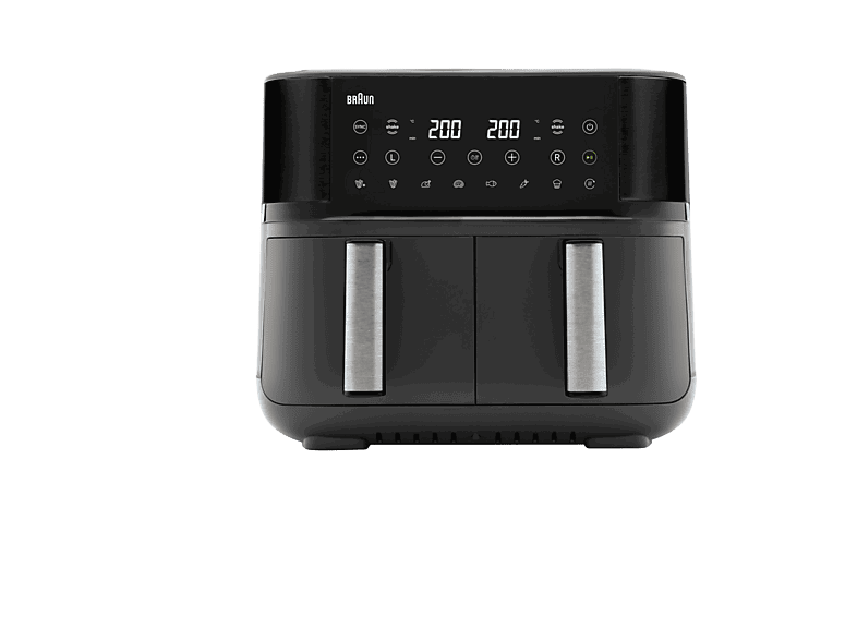 Braun TwinCook 3 TD3030, 2850W, 8 l (4+4) en Doble cubeta, Temperaturas 80° a 200°, programas automáticos, Negro mate