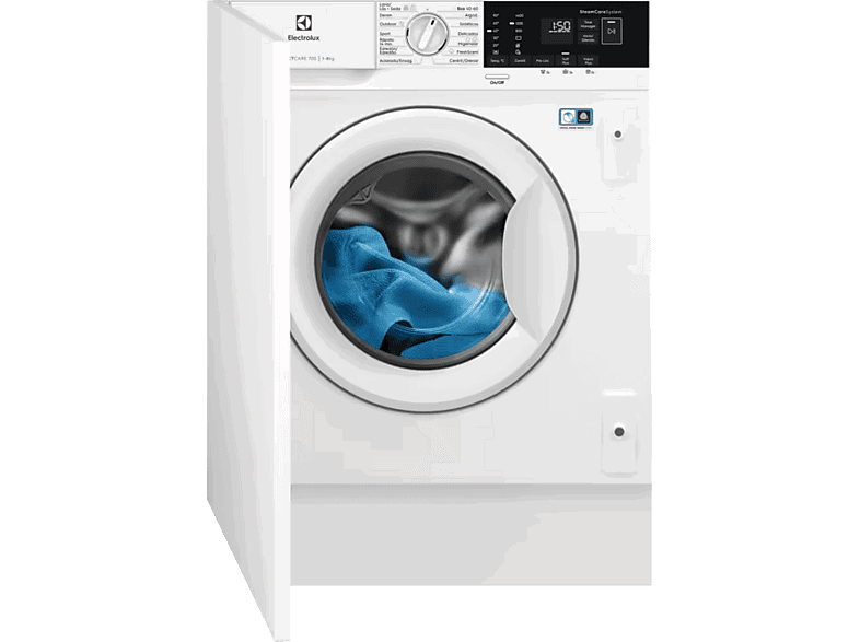 Electrolux EN7F4842OF, 8 kg, 1400 rpm, 14 programas, Función Vapor, Sin panelar
