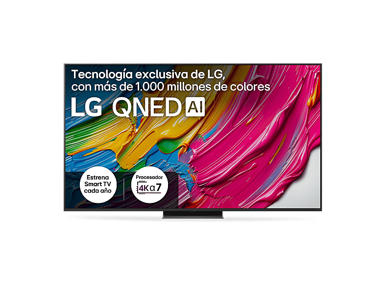LG 65QNED81A6A, UHD 4K, Procesador Inteligente α7 AI Processor 4K Gen8, Smart TV, DVB-T2 (H.265), Negro