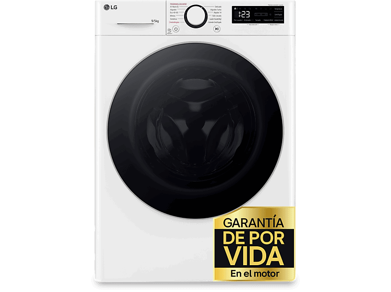 LG F2DR5S09A1W, 9 kg+5 kg, 1200 rpm, 12 programas, Blanco
