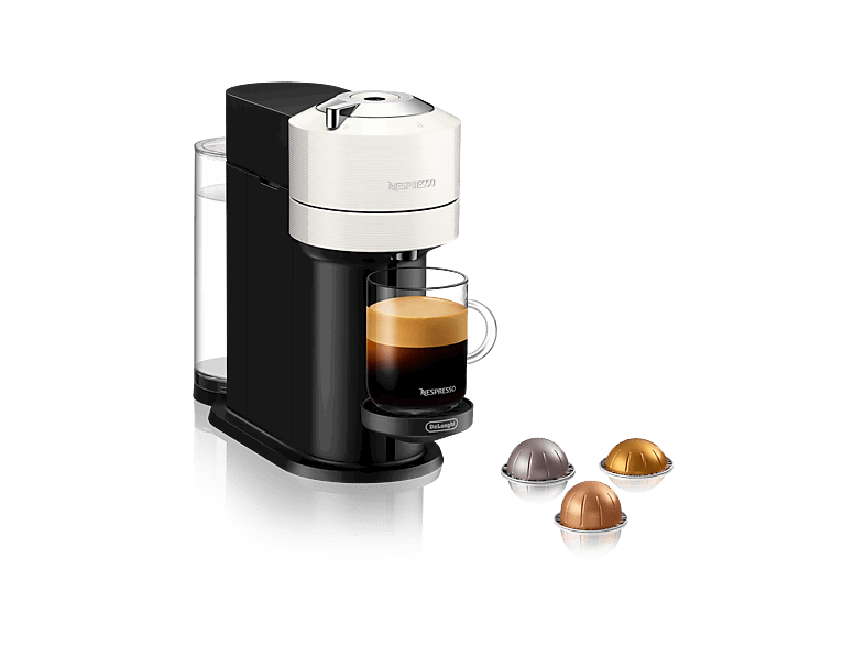 De'Longhi Nespresso® Vertuo Next ENV120.W, 1500 W, 1.1 l, Calentamiento 30s, Tecnología Centrifusión™, Bluetooth, Apagado auto