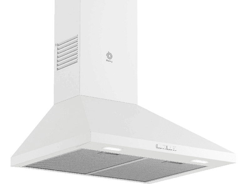 Balay 3BC666MB, Decorativa, Iluminación LED, 570 m³/h, Filtro aluminio, 60 cm, Blanco