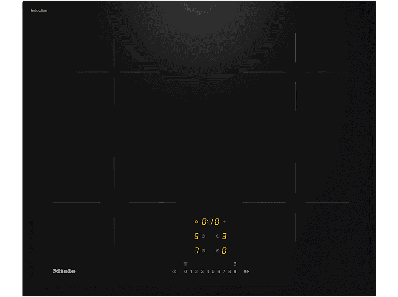 Miele KM 7361 FL, 4 zonas, Zona grande 22 cm, ComfortSelect, 62 Negro